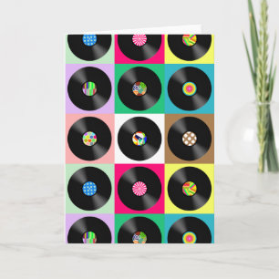 60年代レトロヴィンテージレコードポップ・アートのアート カード