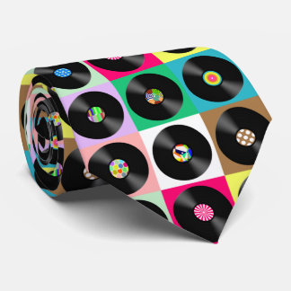 60年代レトロヴィンテージレコードポップ・アートのアート ネクタイ