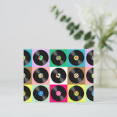 60年代レトロヴィンテージレコードポップ・アートのアート ポストカード (スタンド正面)