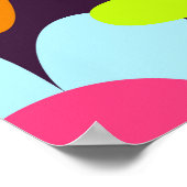 60年代レトロ国フローラデイジー分野 ポスター (角)