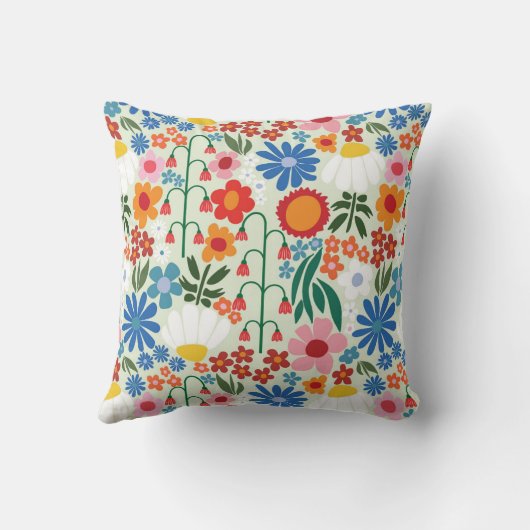 60年代レトロ夏 クッション (裏面)