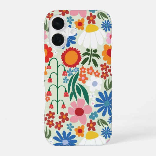 60年代レトロ夏 iPhone 16ケース (裏面)
