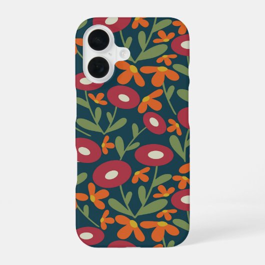 60年代レトロ夏 iPhone 16ケース (裏面)
