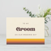 60年代レトロ　結婚式当日に新郎へ贈るカード 招待状 (スタンド正面)