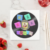 60年代生まれ70年代のビニール記録写真カスタム スタンダードランチョンナプキン (インサイチュ)