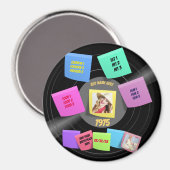 60年代生まれ70年代のビニール記録写真カスタム マグネット (正面/裏面)