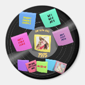 60年代生まれ70年代のビニール記録写真カスタム マグネット (正面)