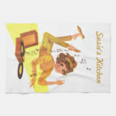 60年代音楽女の子 キッチンタオル (横)