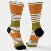 60年代70年代かわいい上品なレトロカラーとストライプ ソックス (傾斜あり)