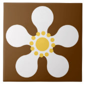 60年代70年代のレトロなフラワータイル タイル (正面)