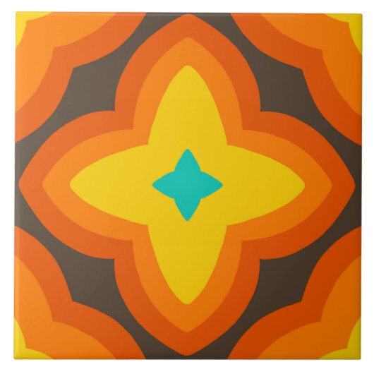 60年代70年代のレトロタイル タイル (正面)