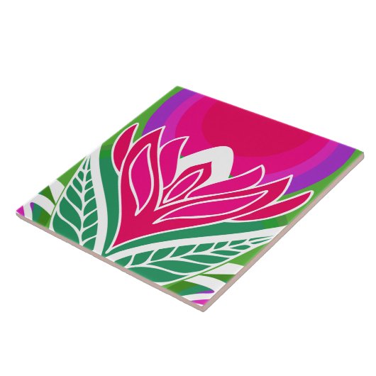 60年代70年代のレトロパターンセラミックタイル タイル (側面)