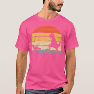 60年代70年代の恐竜おもしろい馬乗馬 Tシャツ