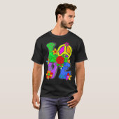 60年代70年代フラワーパワーヒッピーGroovy Love Peaceお尻 Tシャツ (正面フル)