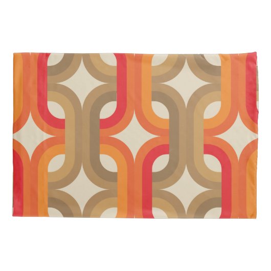 60年代70年代レトロなスタイルお洒落枕ケース 枕カバー (裏面)