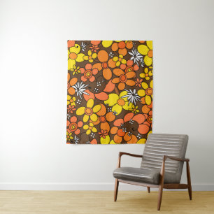 60年代70年代レトロフラワーグラーム#1 #floral #decor #art タペストリー