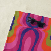 60年代70年代レトロモダンパターンs ビーチタオル (インサイチュ)