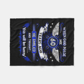 60年前に神が私を造られた時。誕生日 フリースブランケット (正面(横))