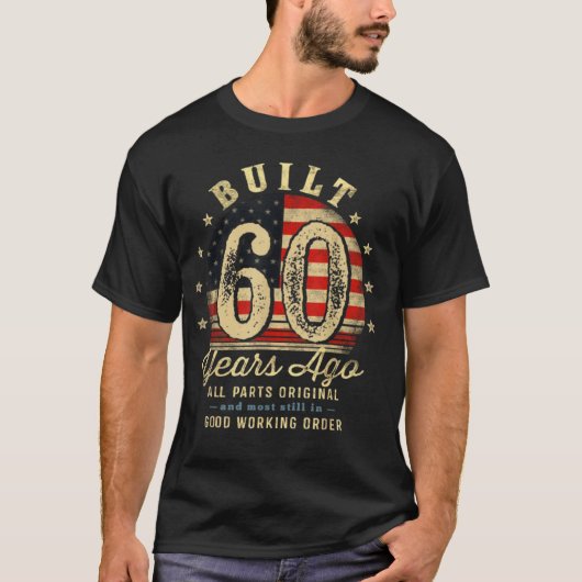 60年前に製造された ヴィンテージ 60歳の誕生日 Tシャツ (正面)