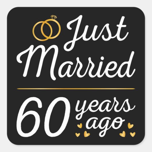 60年前の新婚 スクエアシール (正面)