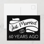 60年前の結婚記念 ポストカード (正面/裏面)