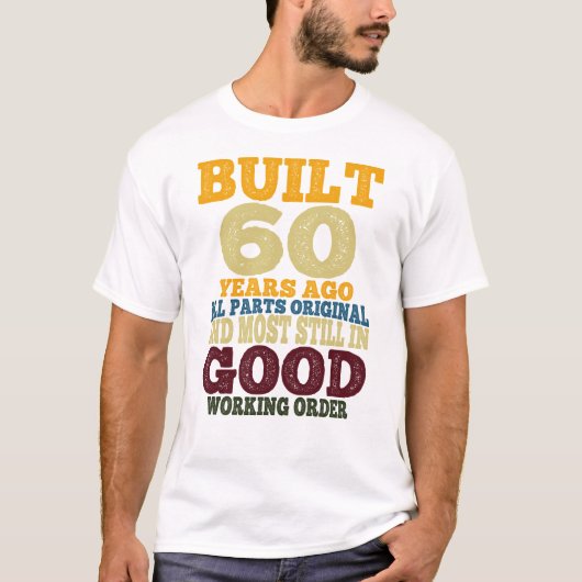60年前の製造 すべてのパーツがオリジナルで大半がそのまま Tシャツ (正面)