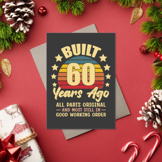 60年前製造 すべてのパーツがオリジナル 60歳の誕生日 アクリル招待状 (インサイチュ (クリスマス))