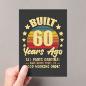 60年前製造 すべてのパーツがオリジナル 60歳の誕生日 アクリル招待状 (インサイチュ (ポータブル))