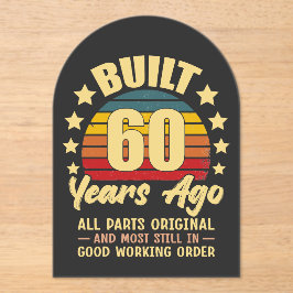 60年前製造 すべてのパーツがオリジナル 60歳の誕生日 アクリル招待状