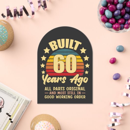 60年前製造 すべてのパーツがオリジナル 60歳の誕生日 アクリル招待状 (インサイチュ (お祝い))