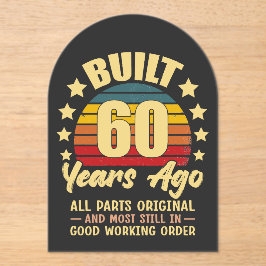60年前製造 すべてのパーツがオリジナル 60歳の誕生日 アクリル招待状
