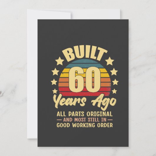 60年前製造 すべてのパーツがオリジナル 60歳の誕生日 カード (正面)