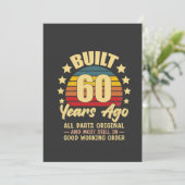 60年前製造 すべてのパーツがオリジナル 60歳の誕生日 カード (スタンド正面)