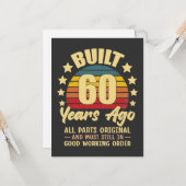 60年前製造 すべてのパーツがオリジナル 60歳の誕生日 カード (正面/裏面インサイチュ)