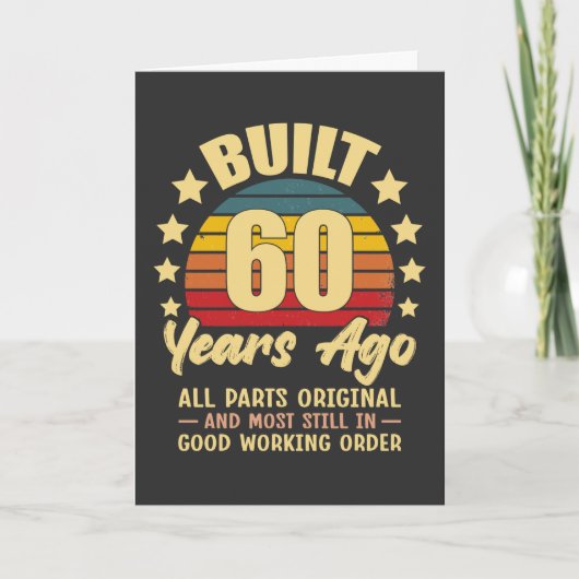60年前製造 すべてのパーツがオリジナル 60歳の誕生日 招待状 (正面)