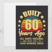 60年前製造 すべてのパーツがオリジナル 60歳の誕生日 招待状 (正面/裏面)