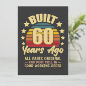 60年前製造 すべてのパーツがオリジナル 60歳の誕生日 招待状 (スタンド正面)