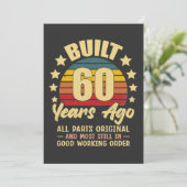 60年前製造 すべてのパーツがオリジナル 60歳の誕生日 招待状 (スタンド正面)