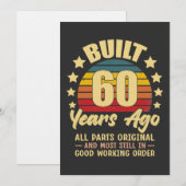 60年前製造 すべてのパーツがオリジナル 60歳の誕生日 招待状 (正面/裏面)