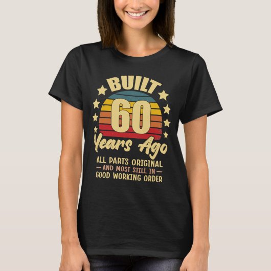 60年前製造 すべてのパーツがオリジナル 60歳の誕生日 Tシャツ (正面)