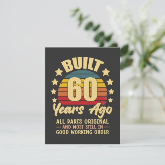 60年前製造 オリジナルパーツ 60歳の誕生日 招待状 (スタンド正面)