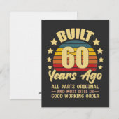 60年前製造 オリジナルパーツ 60歳の誕生日 招待状 (正面/裏面)