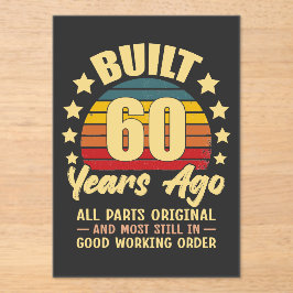 60年前製造 オールパーツオリジナル 60歳の誕生日 アクリル招待状