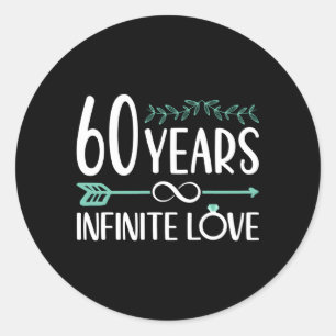 60年無限の愛60周年結婚を迎える ラウンドシール