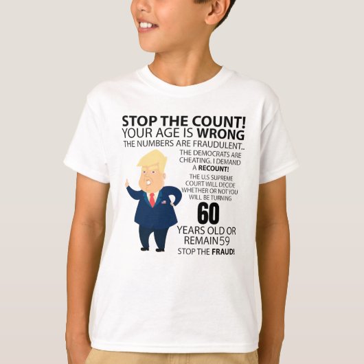 60年目おもしろいの誕生日がハッピー誕生年 Tシャツ (正面)