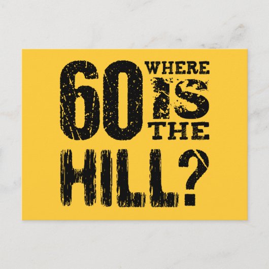 60年目おもしろいの誕生日日付V03Dの保存 案内ポストカード (正面)