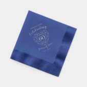 60年祝の宝石ハート記念日 箔ナプキン (左)