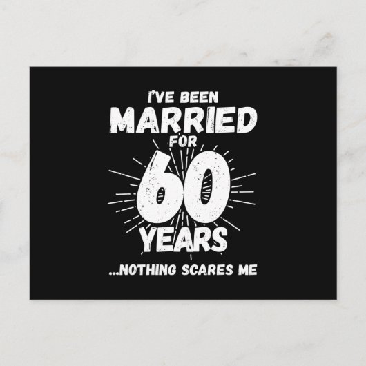 60年結婚してる夫婦のためのユーモアあふれる60周年記念ギフト ポストカード (正面)