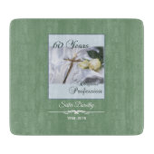 60年間の宗教活動をパーソナライズ カッティングボード (正面)