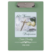 60年間の宗教活動をパーソナライズ クリップボード (正面)